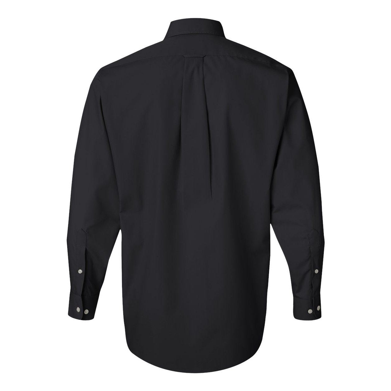 Black - Back - Van Heusen Silky Poplin Shirt