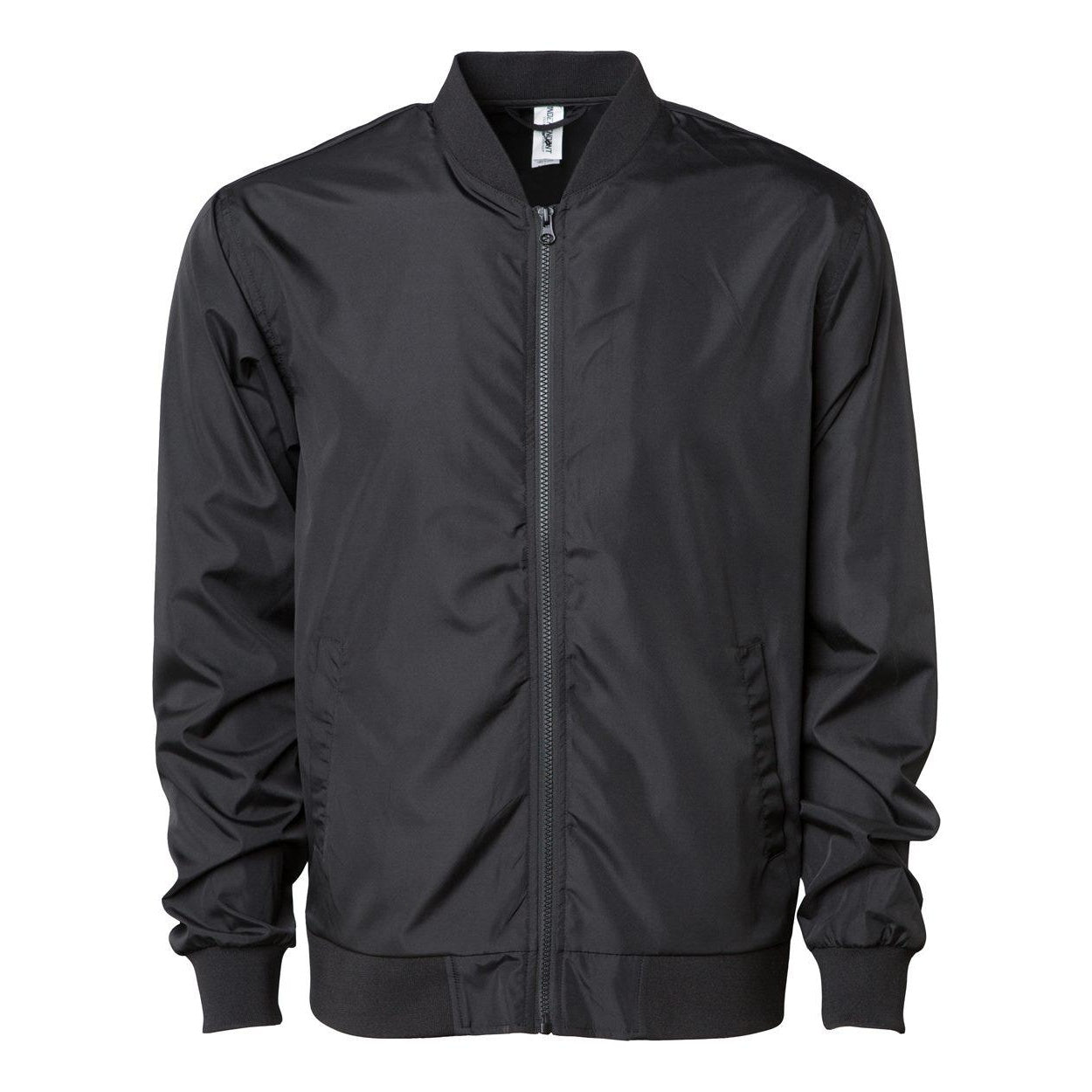 Black - Front - Independent Trading Co. Lightweight Bomber Jacket