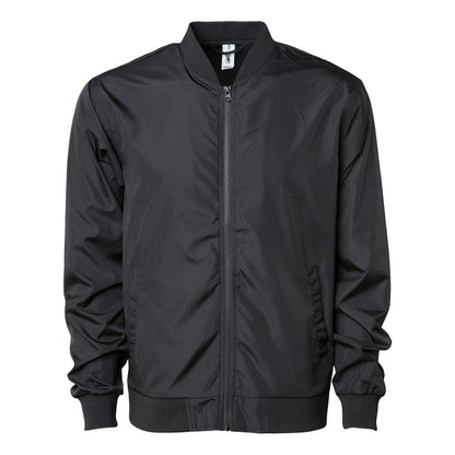Black - Front - Independent Trading Co. Lightweight Bomber Jacket