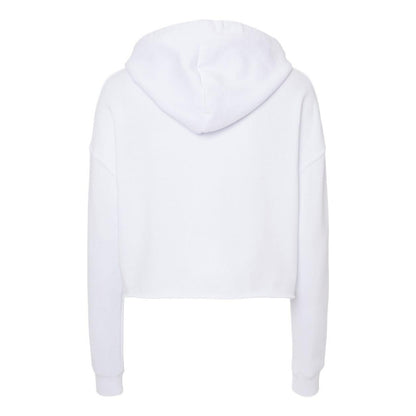 White - Back - Independent Trading Co. Womens Lightweight Crop Hooded Sweatshirt