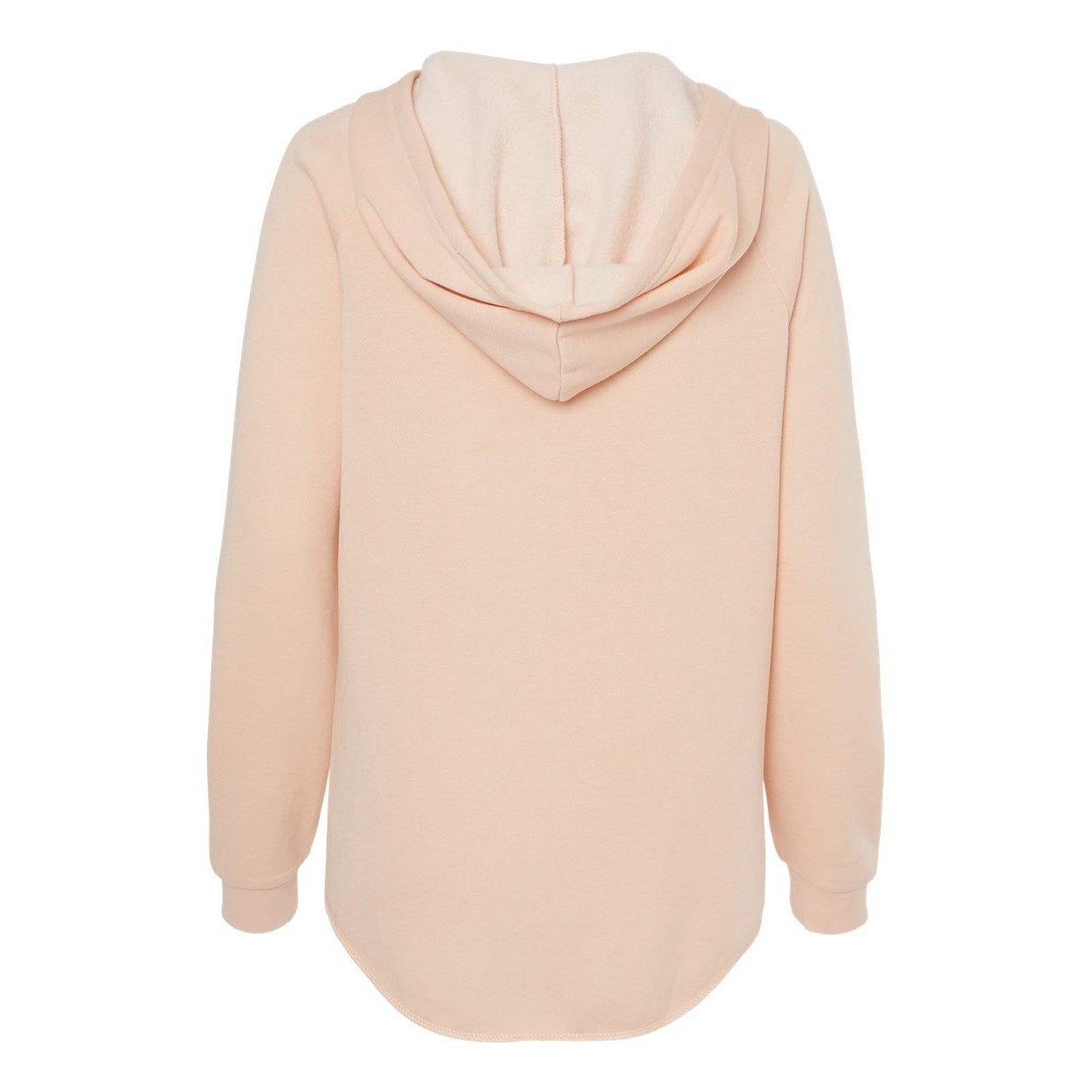 Blush - Back - Independent Trading Co. Womens Lightweight California Wave Wash Hooded Sweatshirt