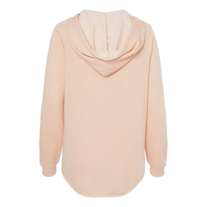 Blush - Back - Independent Trading Co. Womens Lightweight California Wave Wash Hooded Sweatshirt