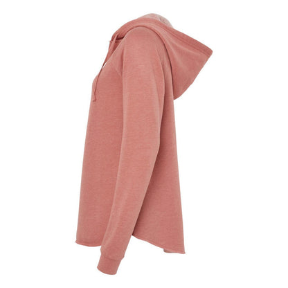 Dusty Rose - Side - Independent Trading Co. Womens Lightweight California Wave Wash Hooded Sweatshirt