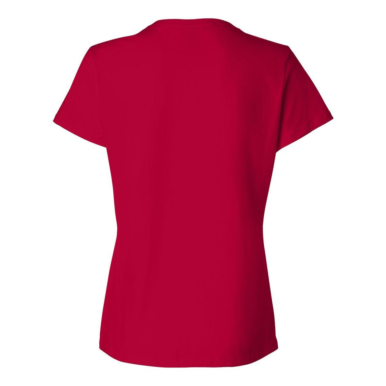 Deep Red - Back - Hanes Perfect-T Womens T-Shirt