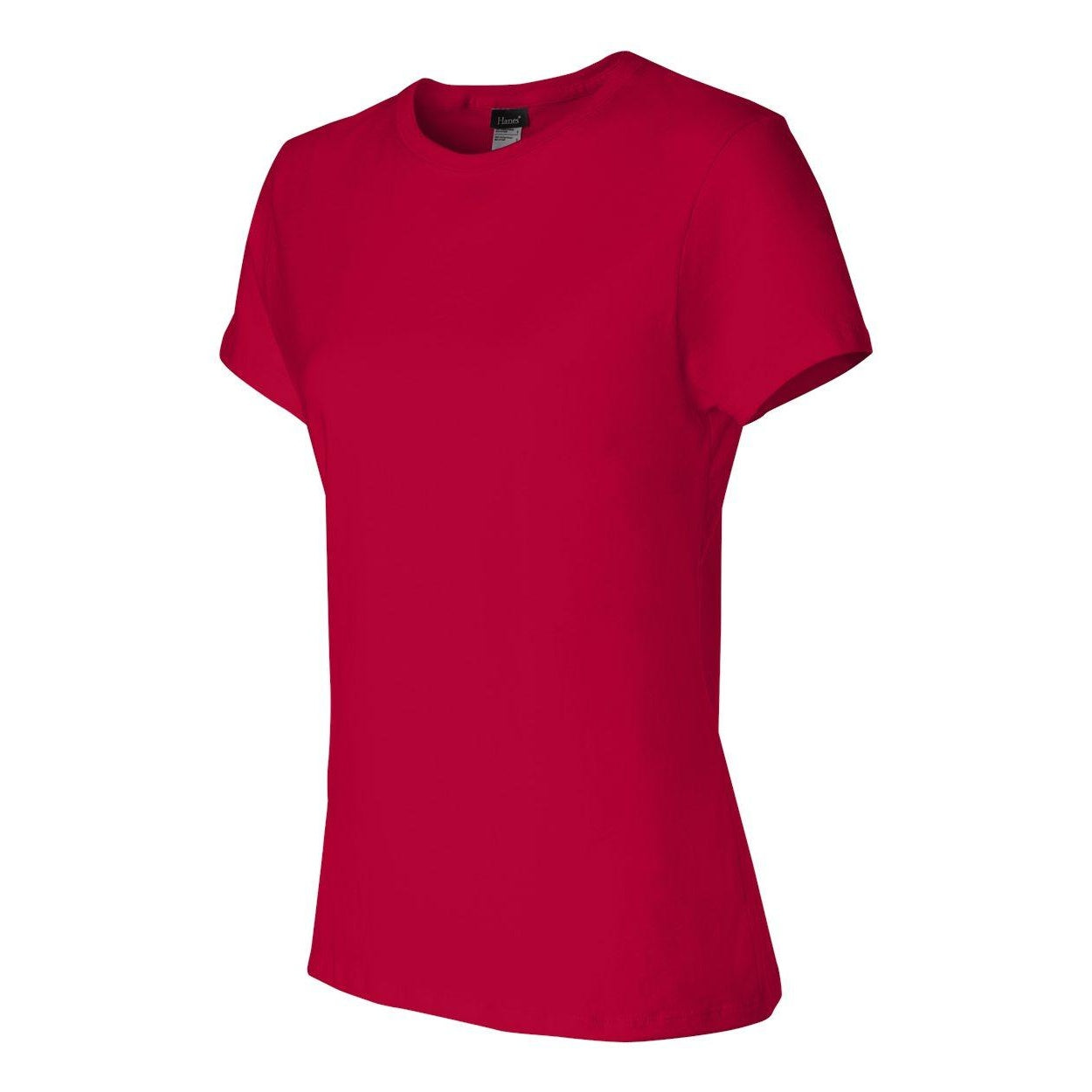 Deep Red - Side - Hanes Perfect-T Womens T-Shirt