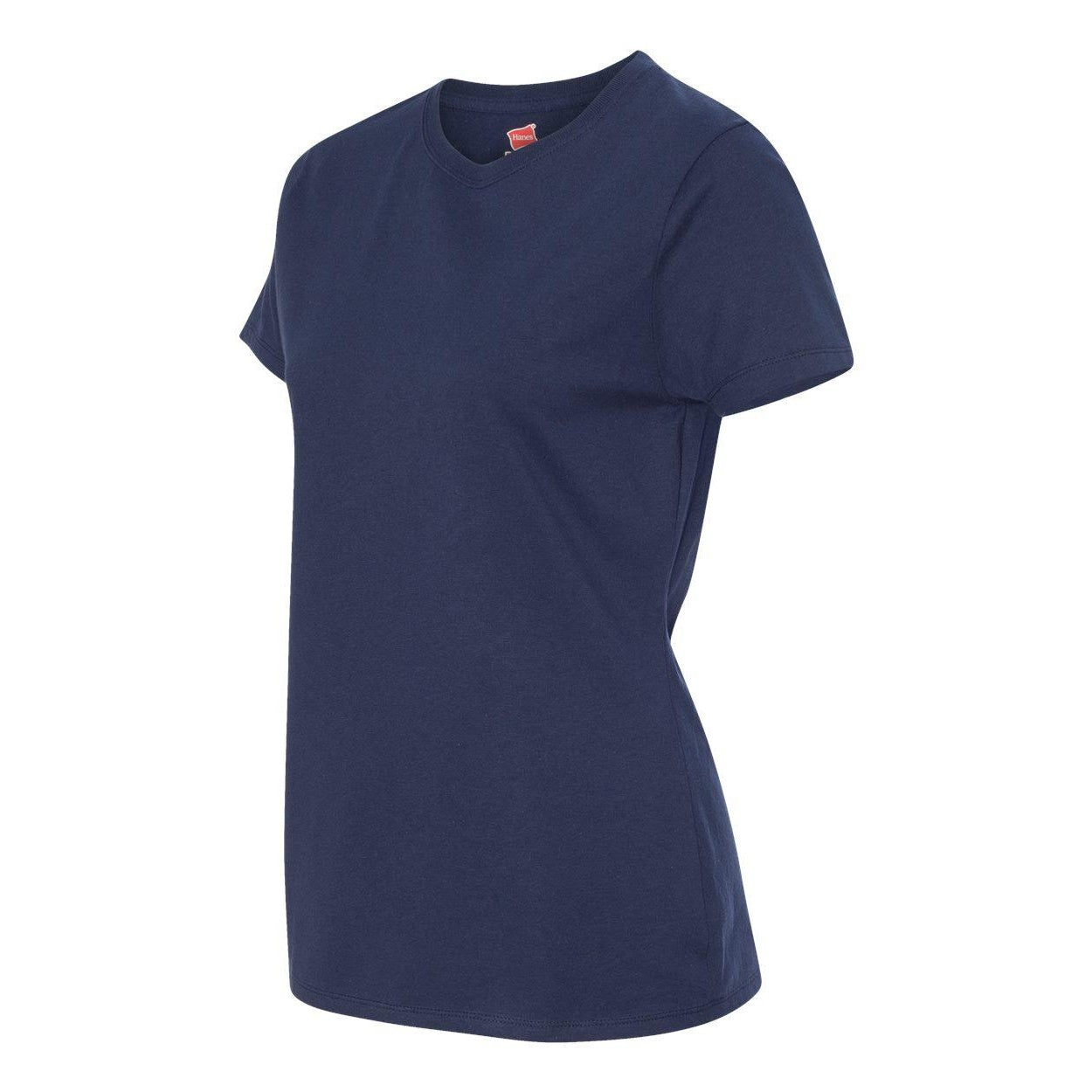 Navy - Side - Hanes Perfect-T Womens T-Shirt