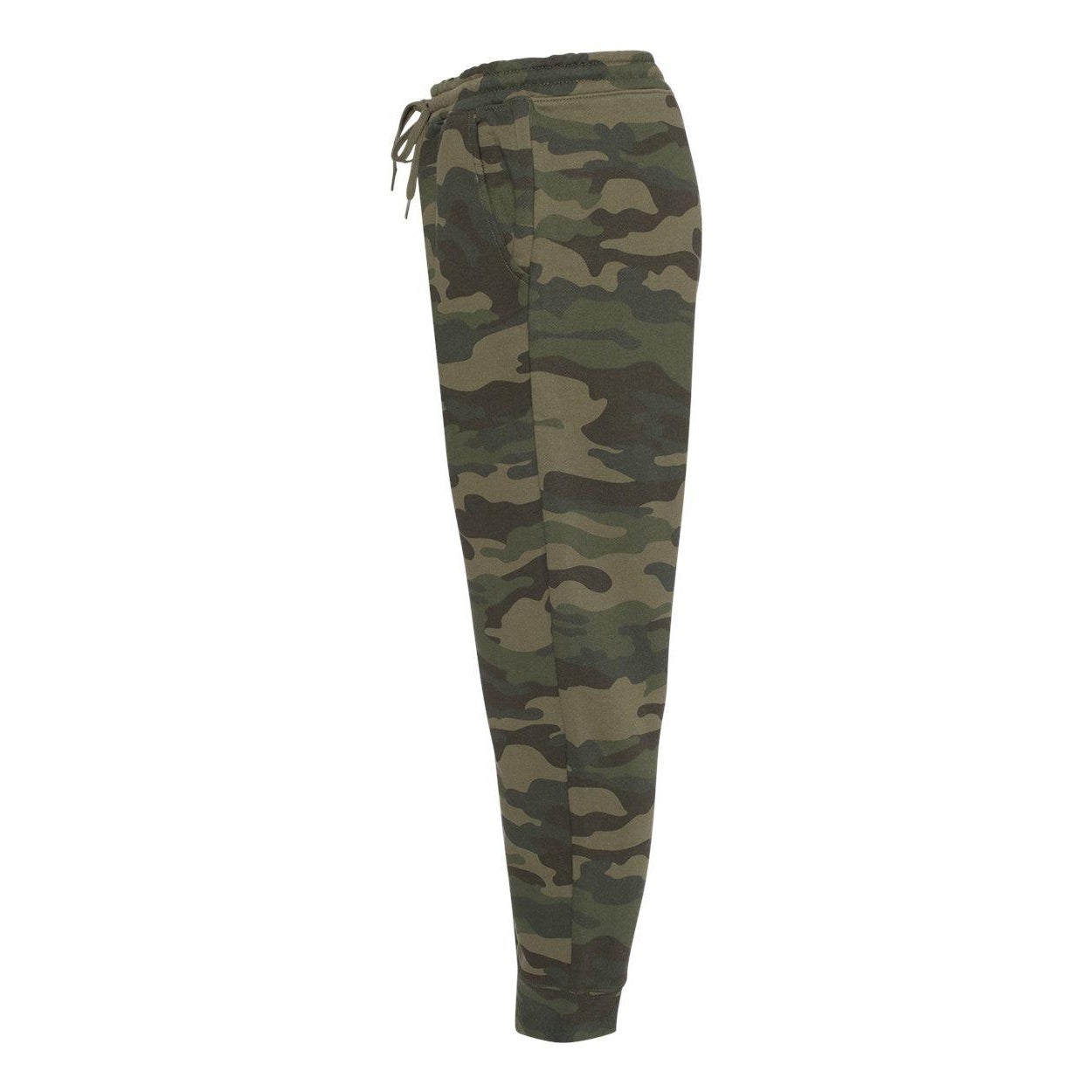 Forest Camo - Side - Independent Trading Co. Midweight Fleece Pants