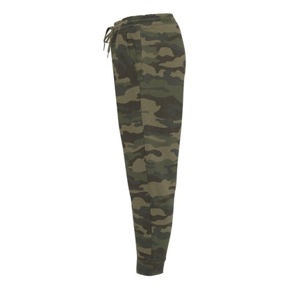 Forest Camo - Side - Independent Trading Co. Midweight Fleece Pants