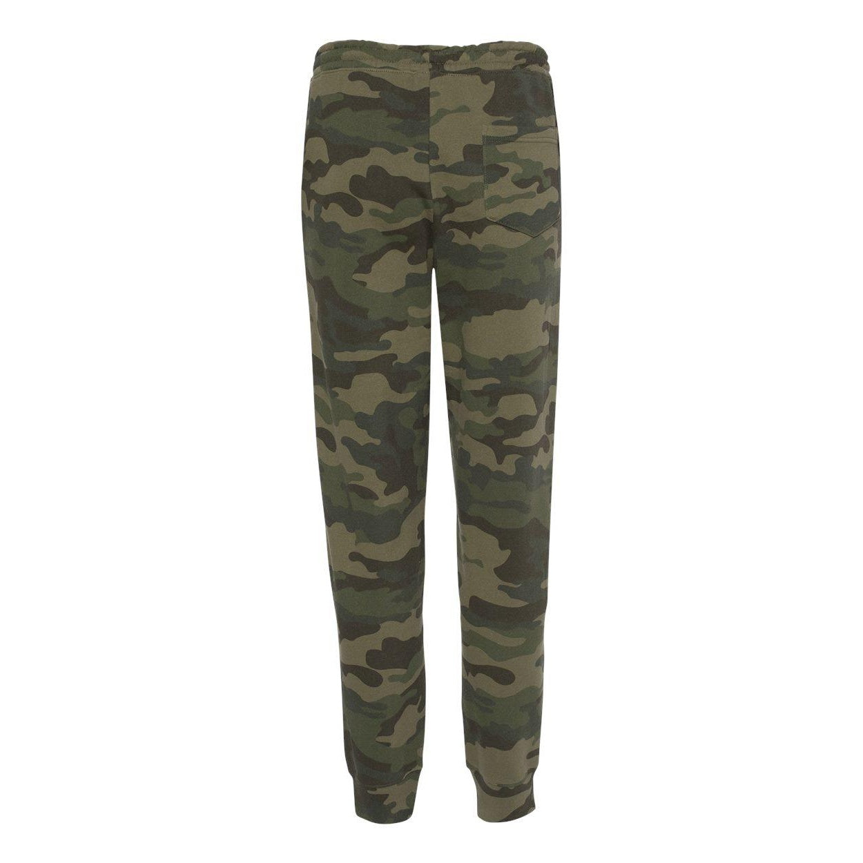 Forest Camo - Back - Independent Trading Co. Midweight Fleece Pants