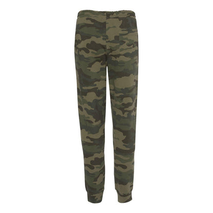 Forest Camo - Back - Independent Trading Co. Midweight Fleece Pants