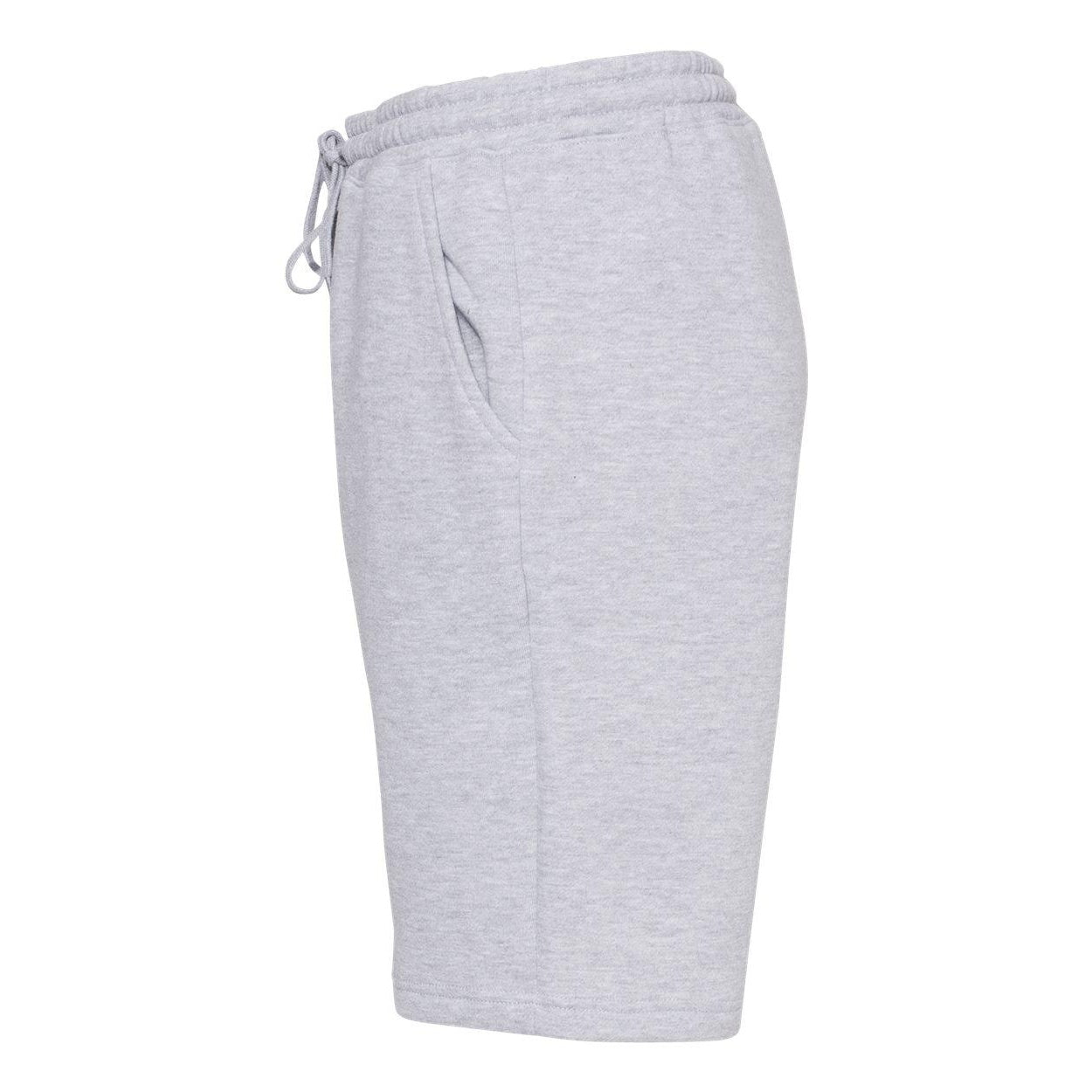 Grey Heather - Side - Independent Trading Co. Midweight Fleece Shorts