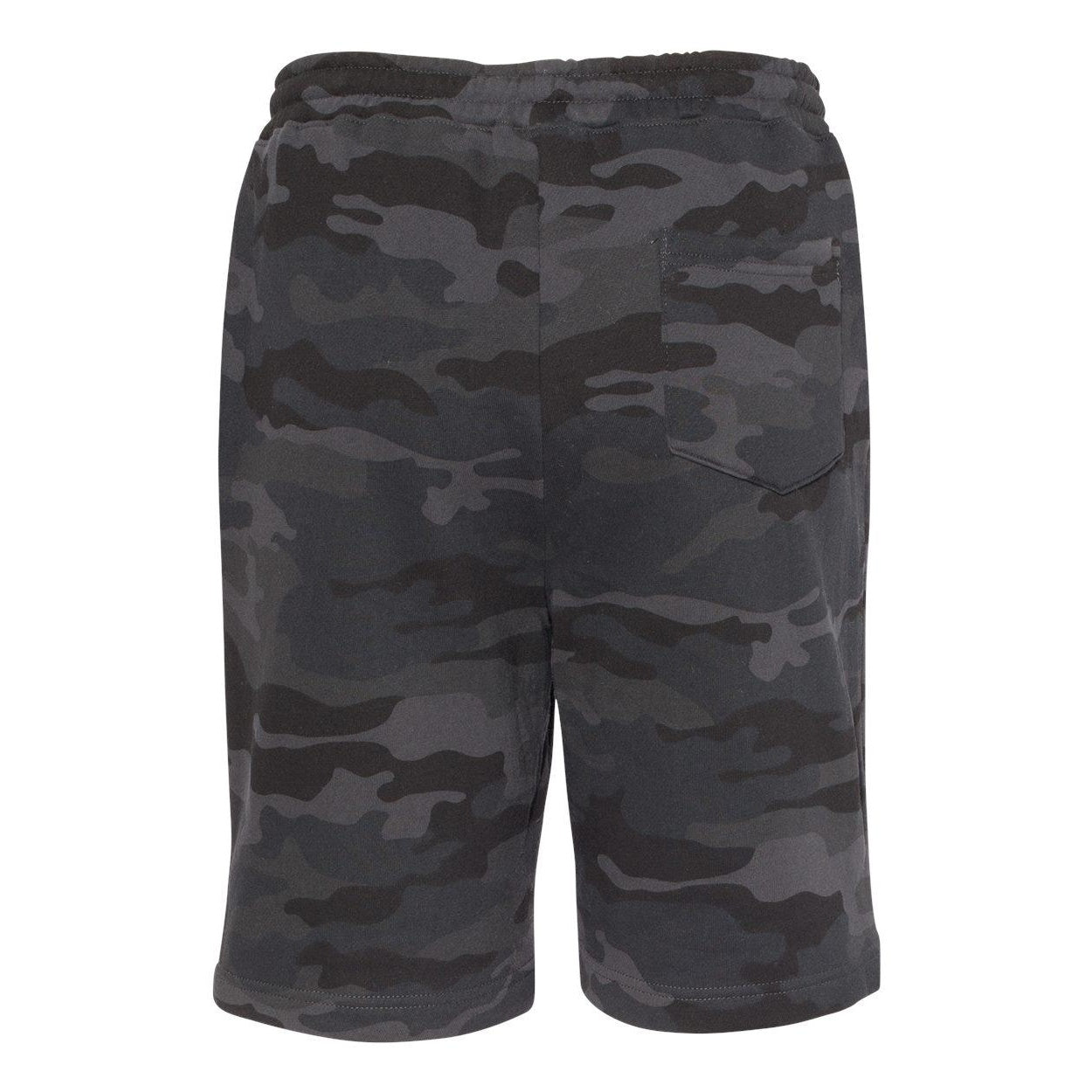 Black Camo - Back - Independent Trading Co. Midweight Fleece Shorts