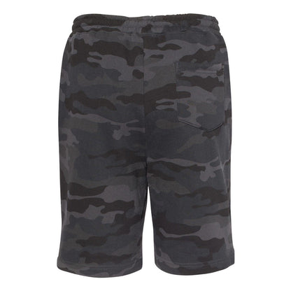 Black Camo - Back - Independent Trading Co. Midweight Fleece Shorts