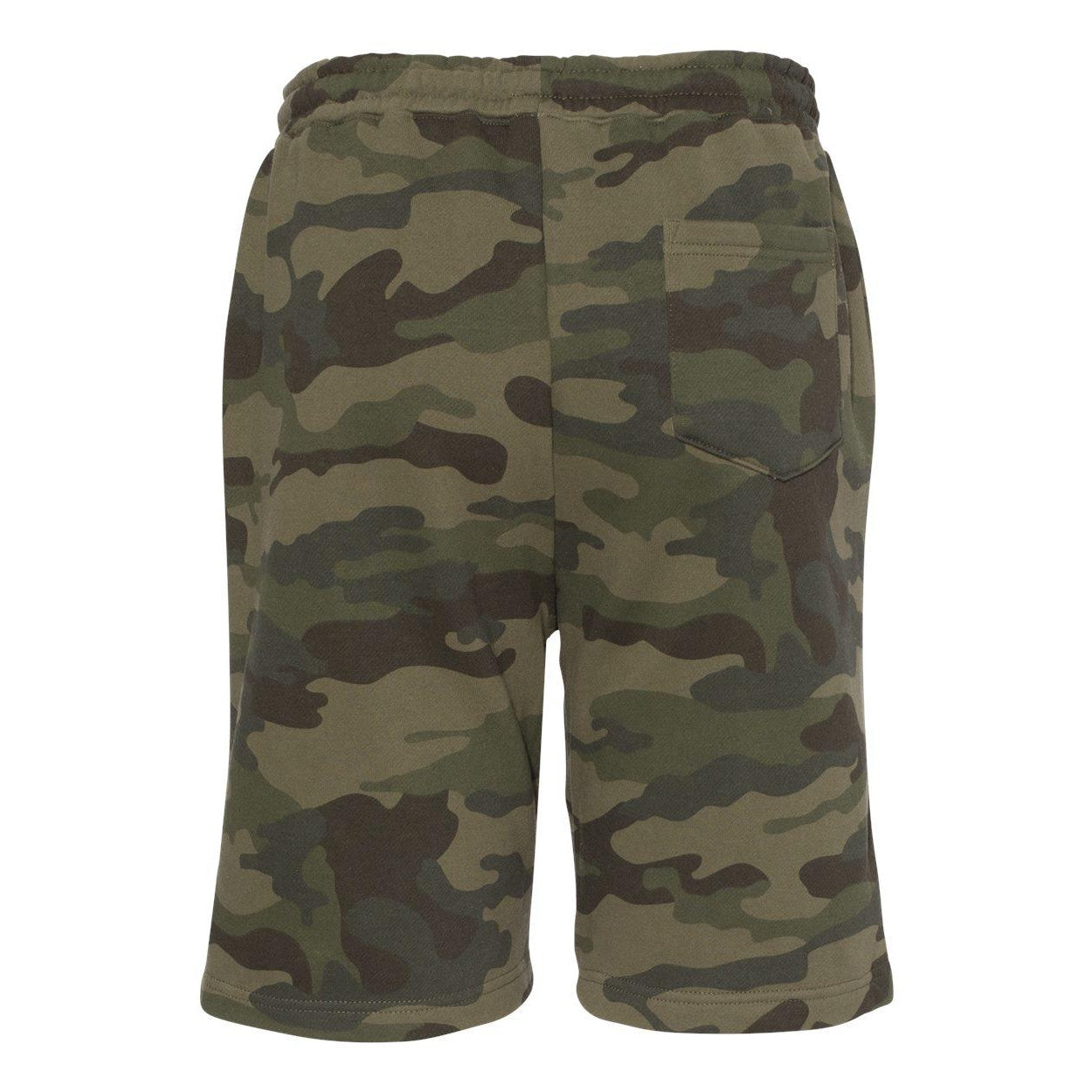 Forest Camo - Back - Independent Trading Co. Midweight Fleece Shorts