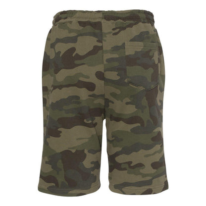 Forest Camo - Back - Independent Trading Co. Midweight Fleece Shorts