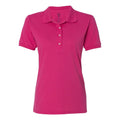 Cyber Pink - Front - JERZEES Women's Spotshield 50-50 Polo