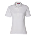 White - Front - JERZEES Women's Spotshield 50-50 Polo