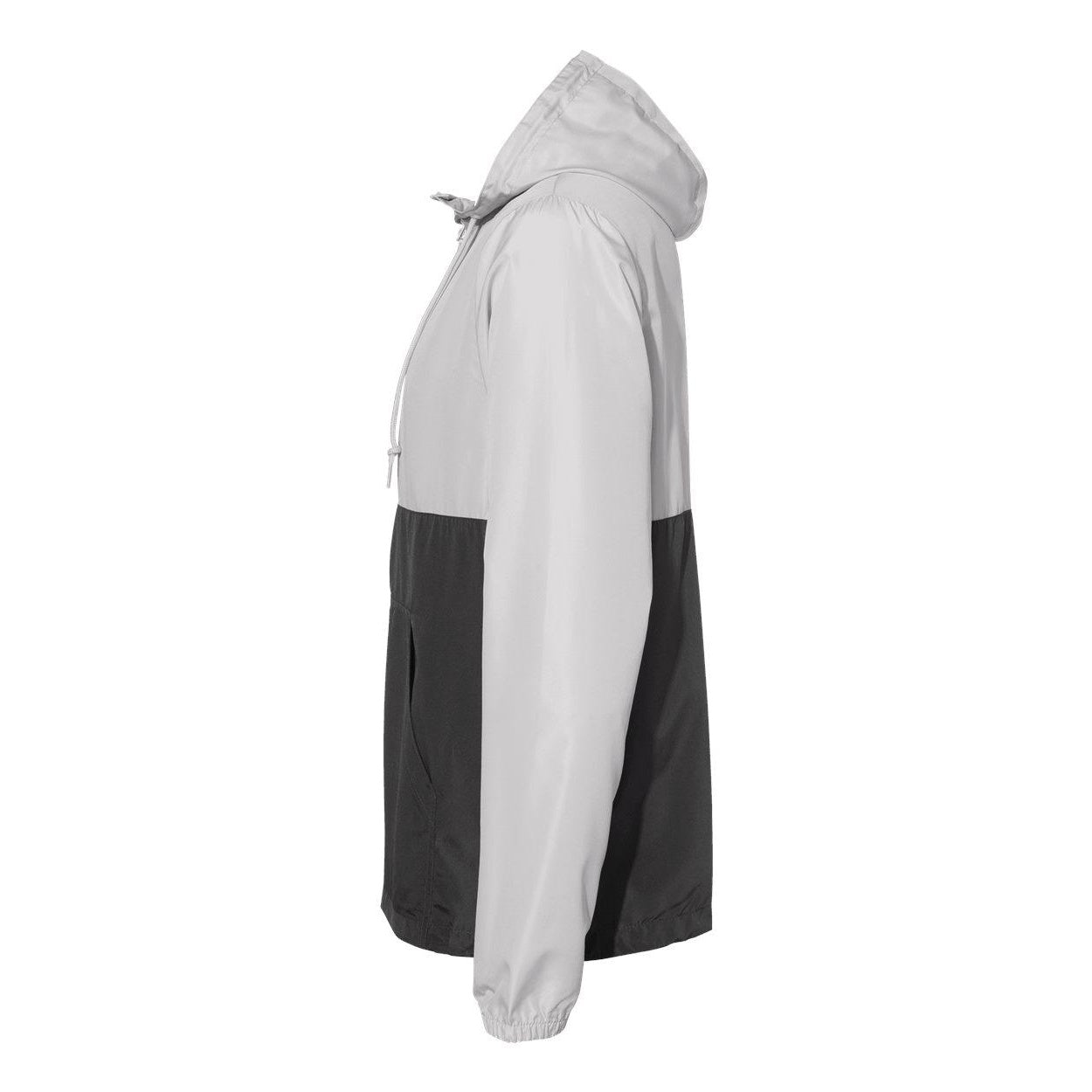 Smoke- Graphite - Side - Independent Trading Co. Lightweight Quarter-Zip Windbreaker Pullover Jacket