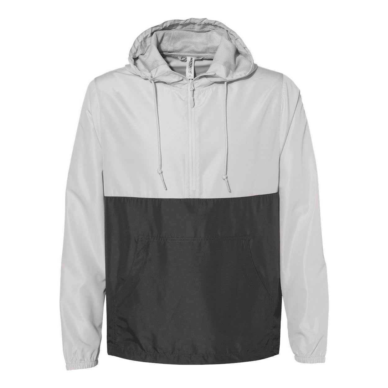 Smoke- Graphite - Front - Independent Trading Co. Lightweight Quarter-Zip Windbreaker Pullover Jacket