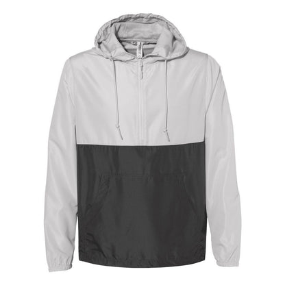 Smoke- Graphite - Front - Independent Trading Co. Lightweight Quarter-Zip Windbreaker Pullover Jacket