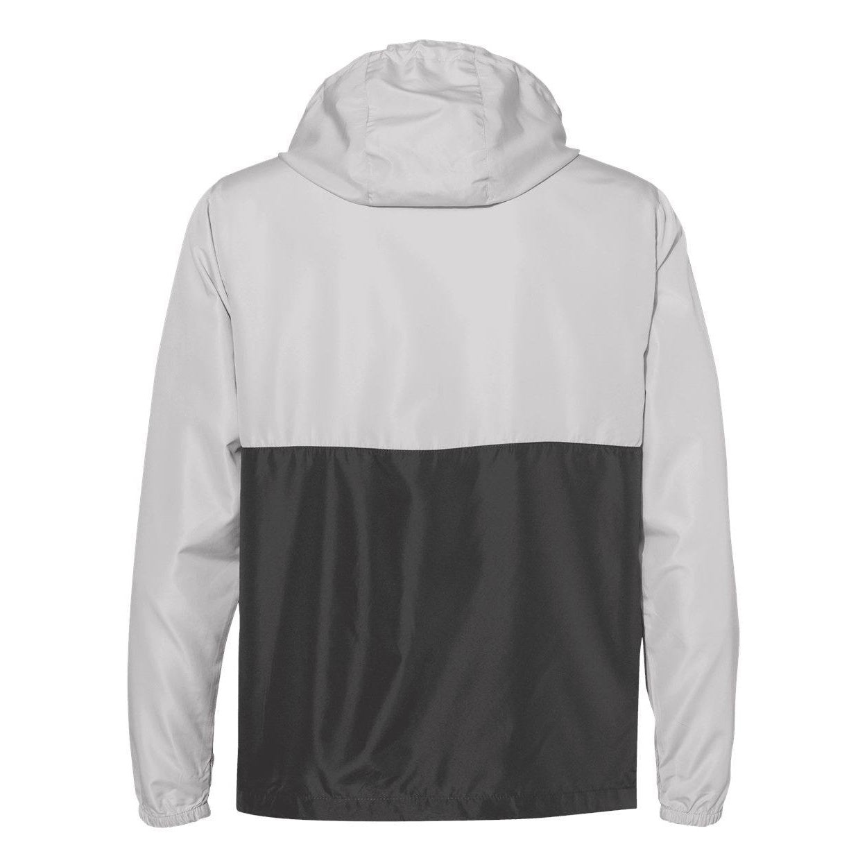 Smoke- Graphite - Back - Independent Trading Co. Lightweight Quarter-Zip Windbreaker Pullover Jacket