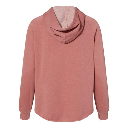 Dusty Rose - Back - Independent Trading Co. Women's California Wave Wash Full-Zip Hooded Sweatshirt