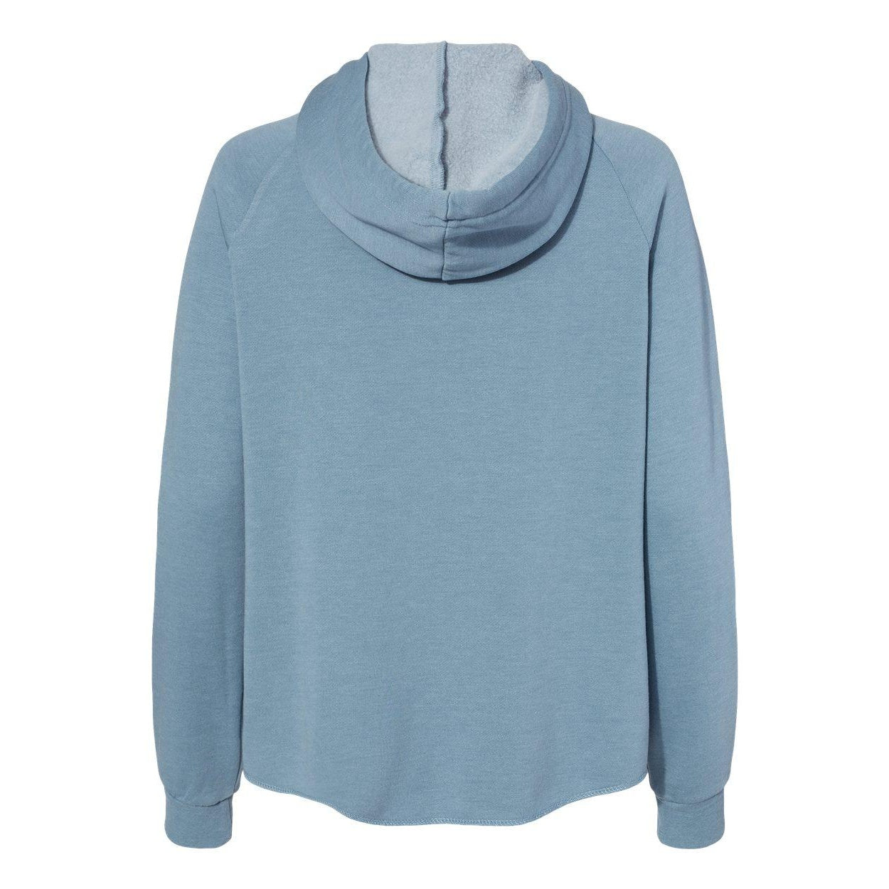 Misty Blue - Back - Independent Trading Co. Women's California Wave Wash Full-Zip Hooded Sweatshirt