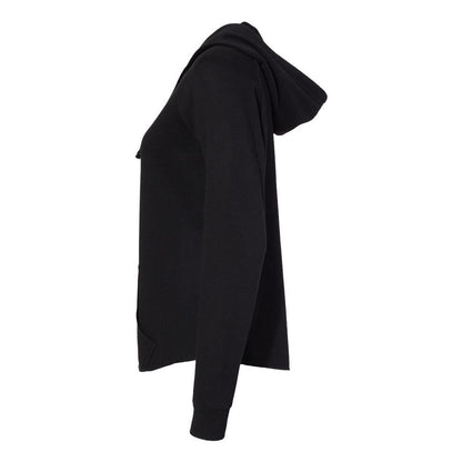 Black - Side - Independent Trading Co. Women's California Wave Wash Full-Zip Hooded Sweatshirt