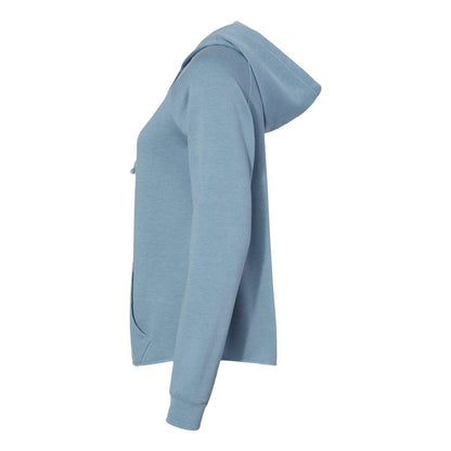 Misty Blue - Side - Independent Trading Co. Women's California Wave Wash Full-Zip Hooded Sweatshirt