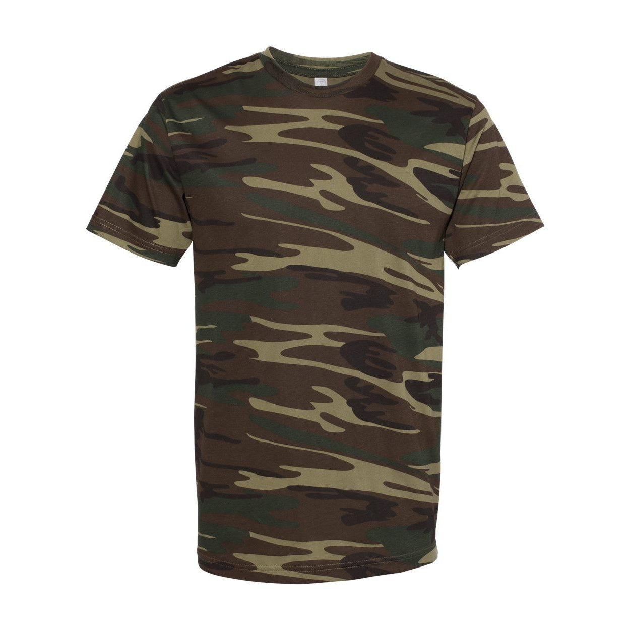 Green Woodland - Front - Code Five Adult Camo Tee