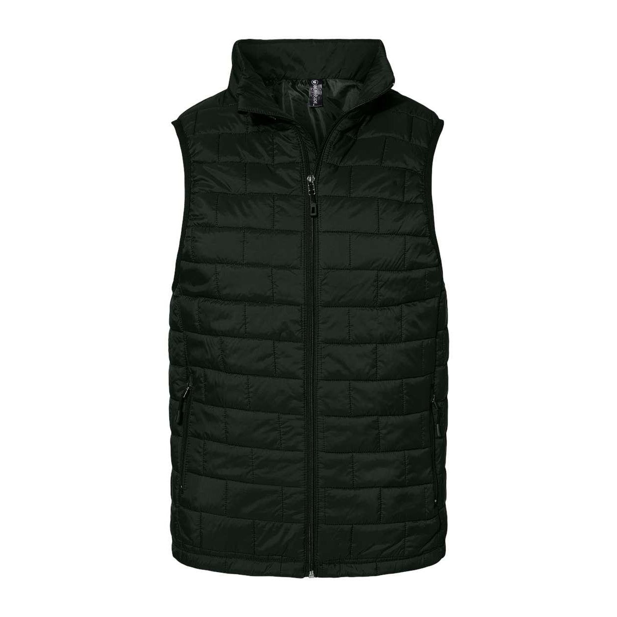 Black - Front - Burnside Elemental Puffer Vest