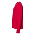 Deep Red - Side - Hanes Essential-T Long Sleeve T-Shirt