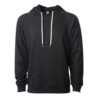 Black - Front - Independent Trading Co. Icon Lightweight Loopback Terry Hooded Sweatshirt