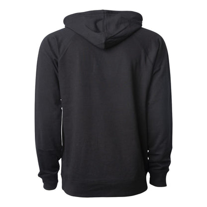 Black - Back - Independent Trading Co. Icon Lightweight Loopback Terry Hooded Sweatshirt