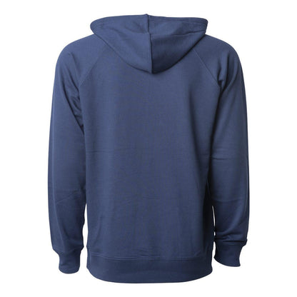 Indigo - Back - Independent Trading Co. Icon Lightweight Loopback Terry Hooded Sweatshirt