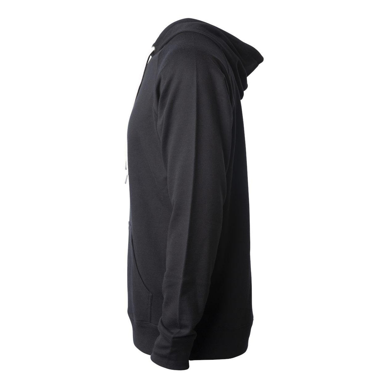Black - Side - Independent Trading Co. Icon Lightweight Loopback Terry Hooded Sweatshirt
