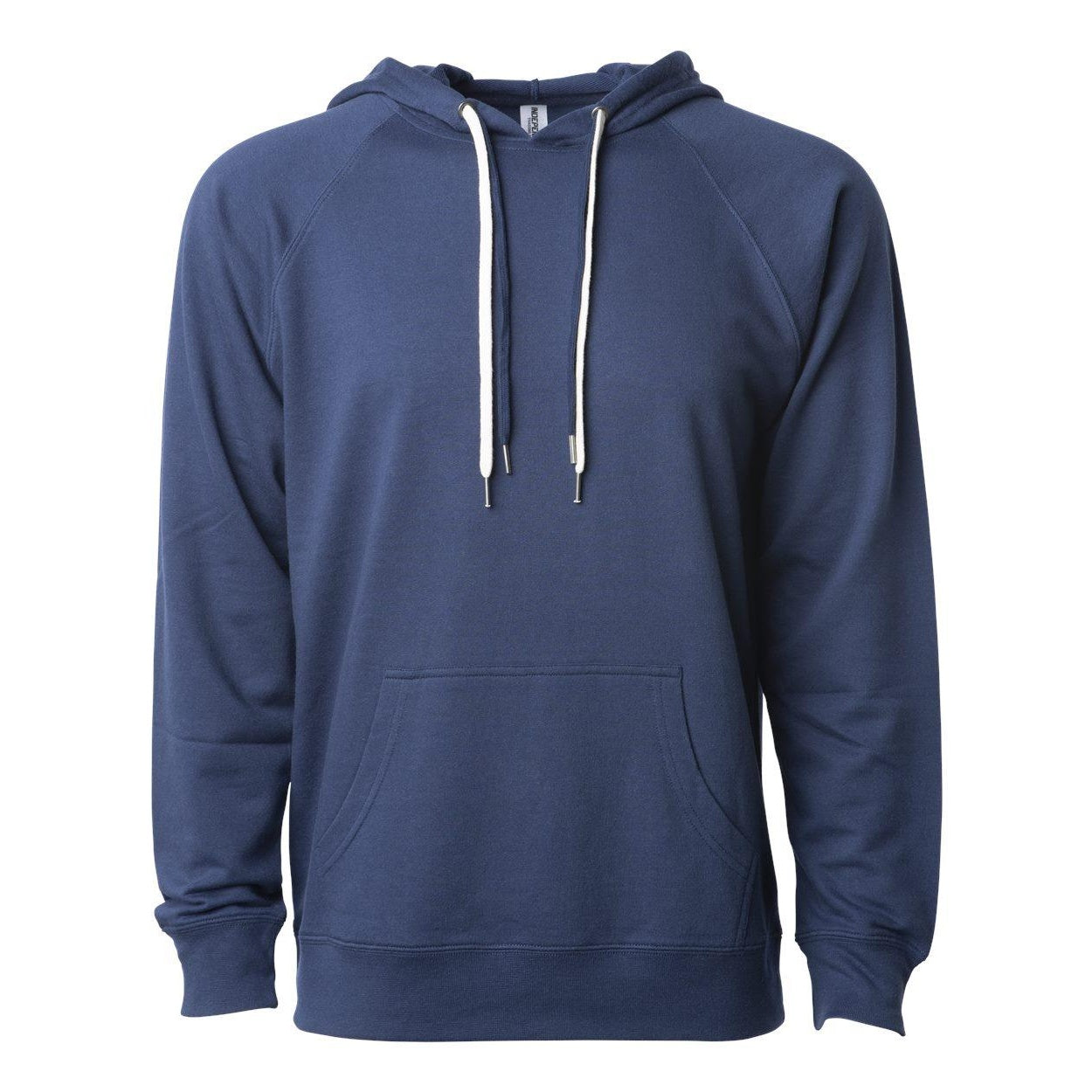 Indigo - Front - Independent Trading Co. Icon Lightweight Loopback Terry Hooded Sweatshirt