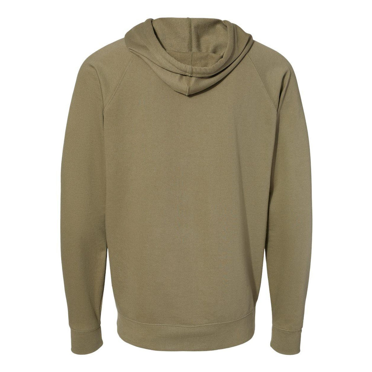 Olive - Back - Independent Trading Co. Icon Lightweight Loopback Terry Full-Zip Hooded Sweatshirt