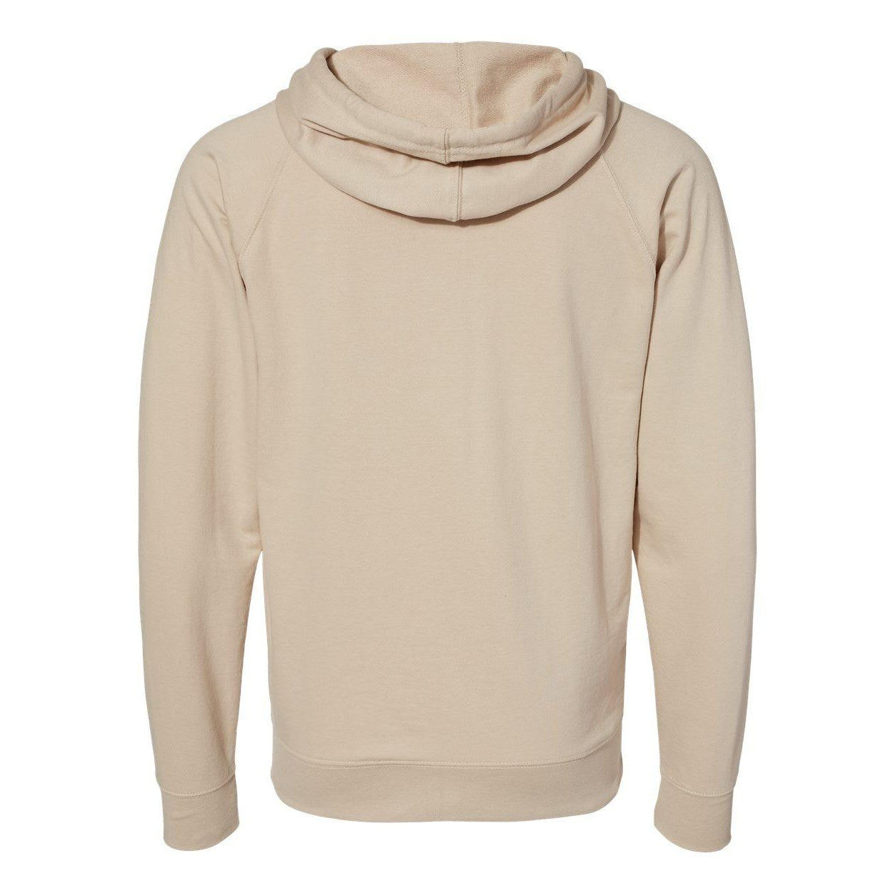 Sand - Back - Independent Trading Co. Icon Lightweight Loopback Terry Full-Zip Hooded Sweatshirt
