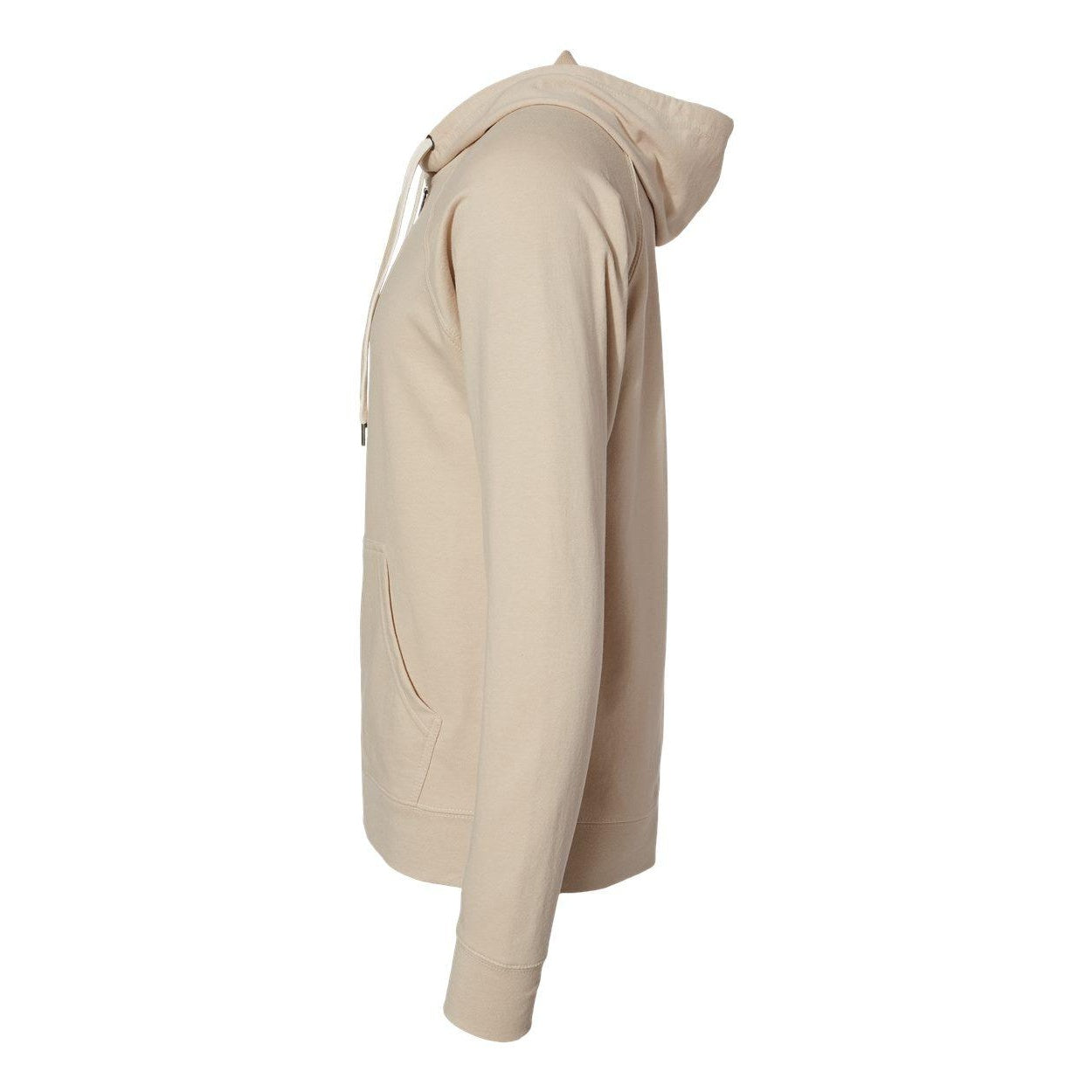 Sand - Side - Independent Trading Co. Icon Lightweight Loopback Terry Full-Zip Hooded Sweatshirt