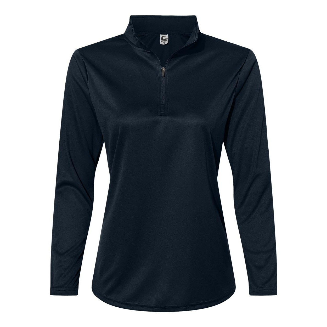 Navy - Front - C2 Sport Women's Quarter-Zip Pullover