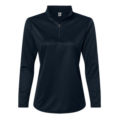 Navy - Front - C2 Sport Women's Quarter-Zip Pullover