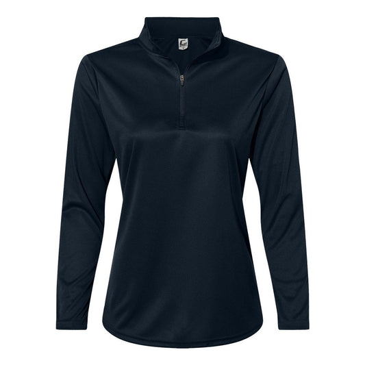 Navy - Front - C2 Sport Women's Quarter-Zip Pullover