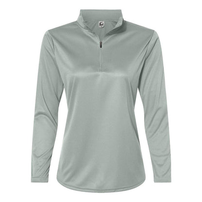 Silver - Front - C2 Sport Women's Quarter-Zip Pullover