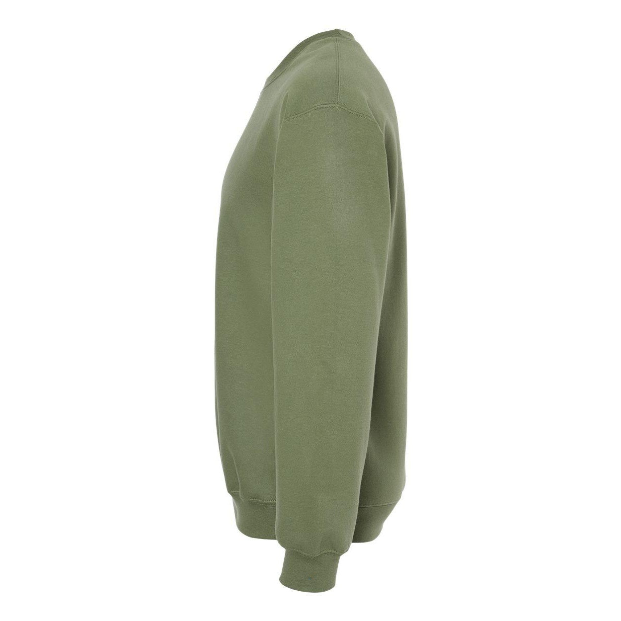 Military Green - Side - Gildan Softstyle Crewneck Sweatshirt