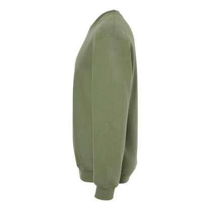 Military Green - Side - Gildan Softstyle Crewneck Sweatshirt