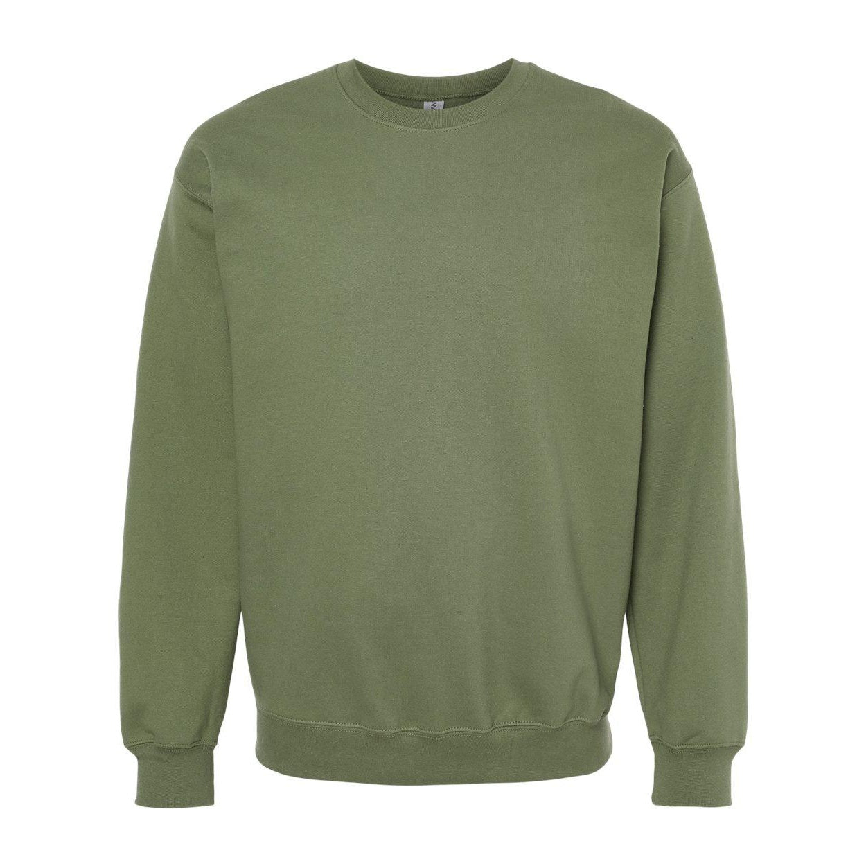 Military Green - Front - Gildan Softstyle Crewneck Sweatshirt