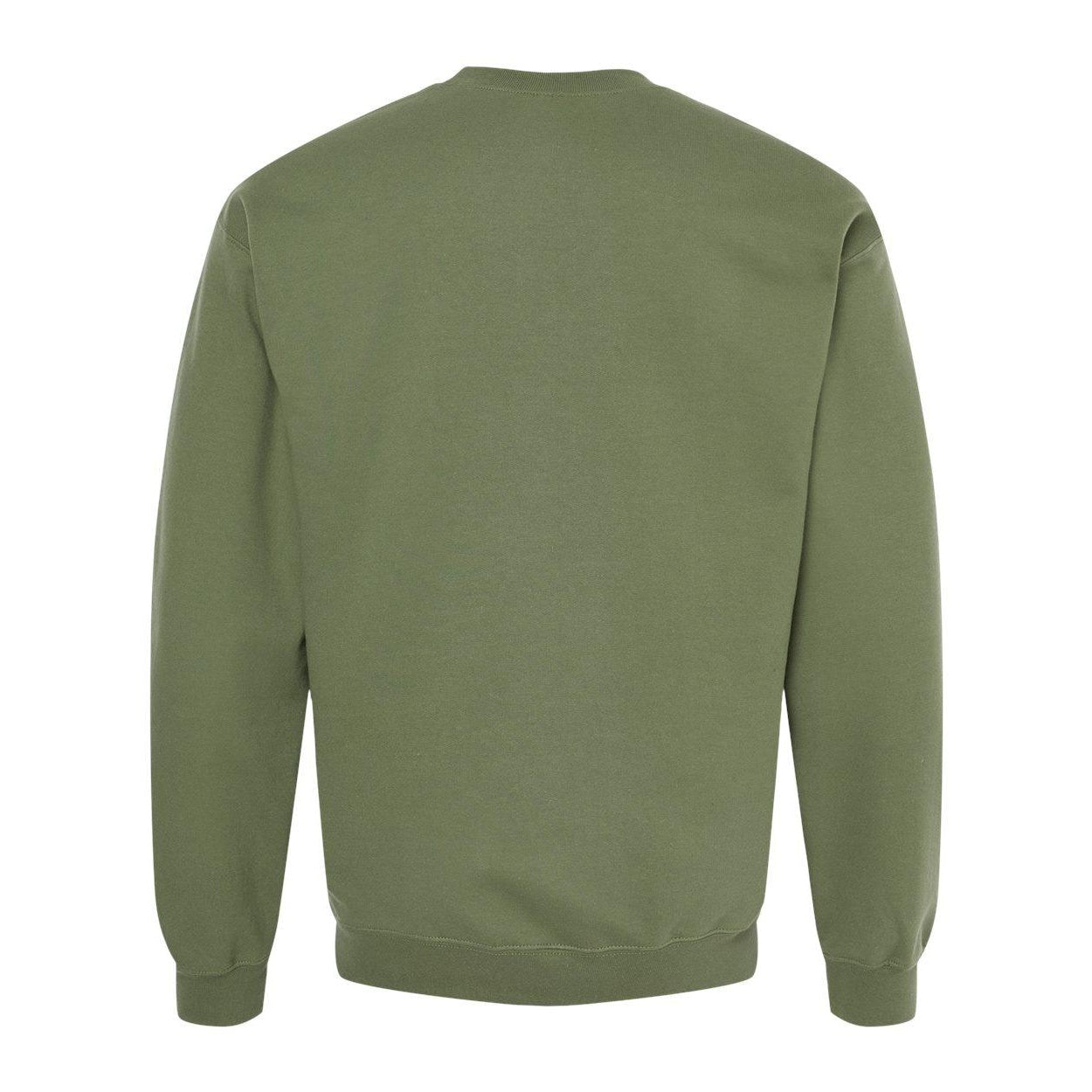 Military Green - Back - Gildan Softstyle Crewneck Sweatshirt