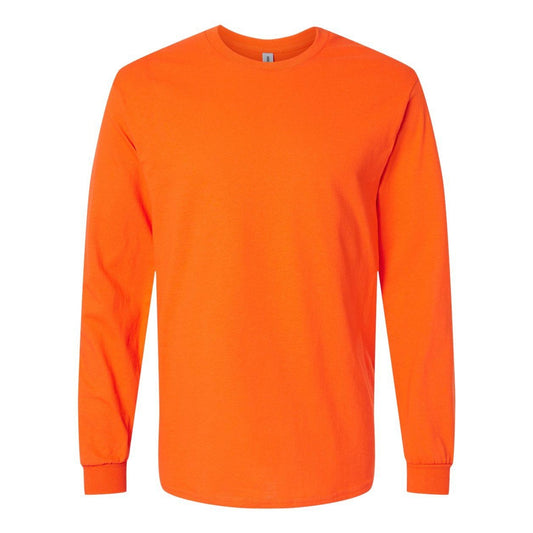 Black - Front - Gildan Heavy Cotton Long Sleeve T-Shirt