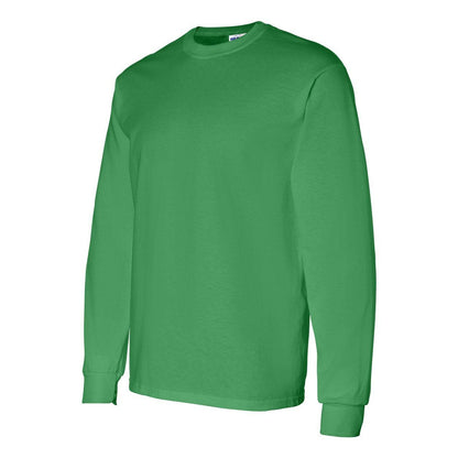 Red - Front - Gildan Heavy Cotton Long Sleeve T-Shirt